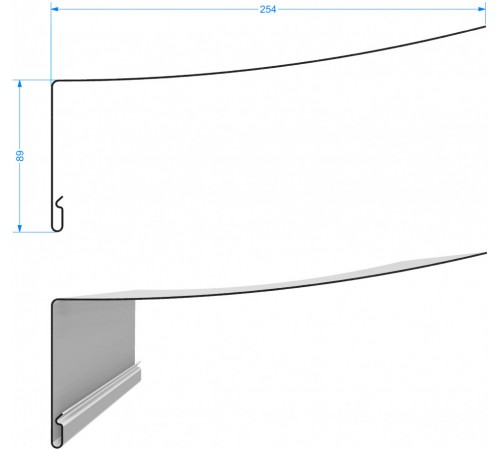 Универсальный околооконный профиль 89/254 мм Docke
