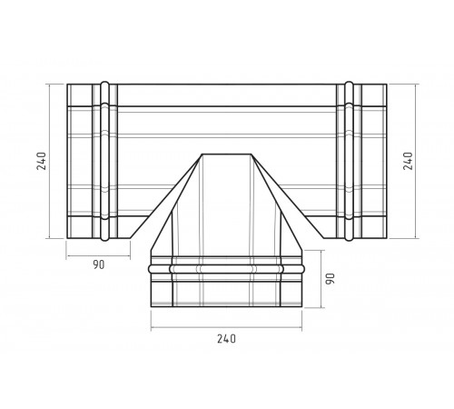 Тройник T-образный для конька ПРЕМИУМ MAT RAL 3005