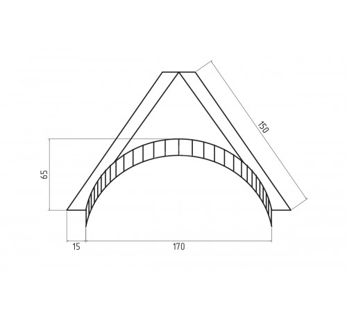 Заглушка конусная для конька полукруглого малого MAT RAL 3005