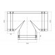 Тройник T-образный для конька полукруглого малого Полиэстер RAL 7016