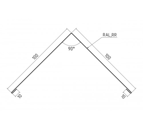 Конек 100х100 Pural RAL 7024