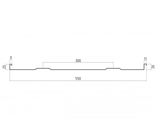 Двойной строячий фальц 0.5 Pural RAL 8004