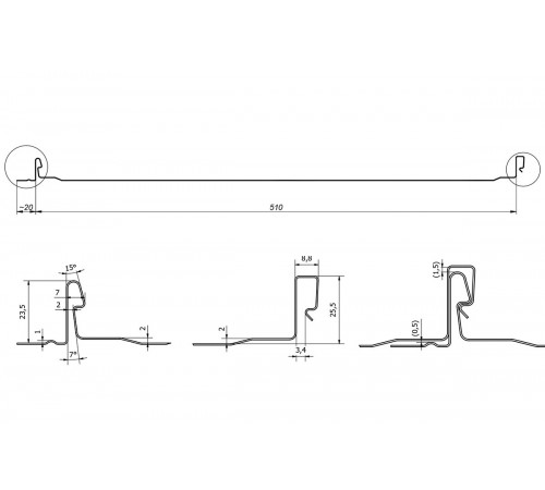 Фальцевая панель (клик-замок) гладкая 0.5 Pural RR-32