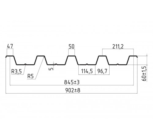 Профнастил кровельный Н-60 0.5 Pural RR-32