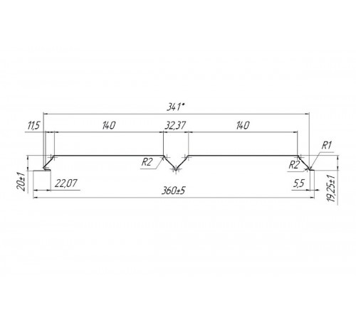 Евробрус Гладкий 0.5 MAT RAL 3005