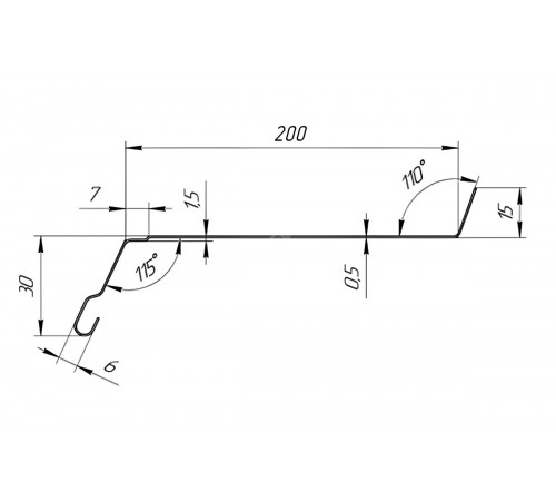 Отлив оконный 200 Полиэстер RAL 3005