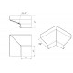 Отлив оконный угловой внешний 50 Полиэстер RAL 9003