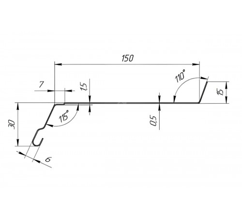 Отлив оконный 150 Pural RAL 7024