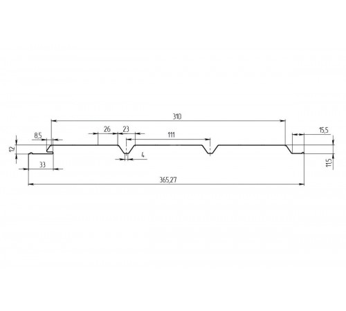 Софит PROFI Гладкий 0.5 MAT двусторонний RAL 7024