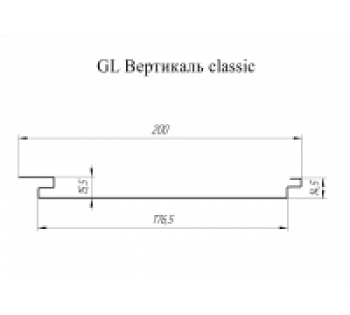 Софит металлический Grand Line Вертикаль Drap