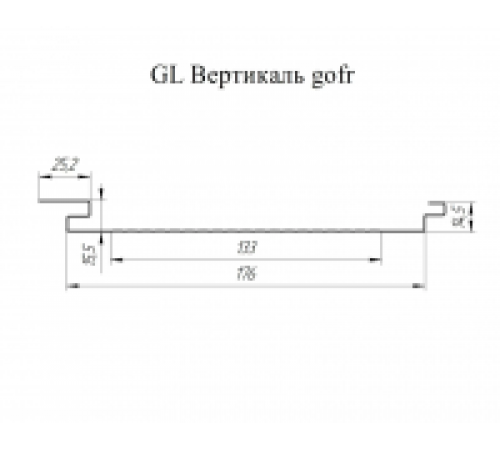 Софит металлический Grand Line Вертикаль Drap