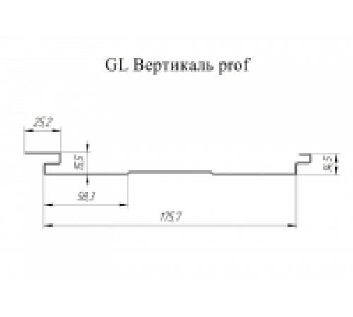 Софит металлический Grand Line Вертикаль Drap