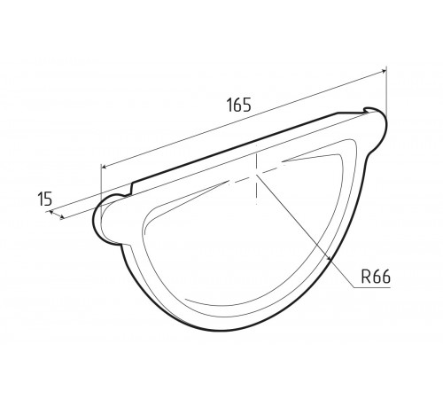 Заглушка торцевая Pural RAL 8017