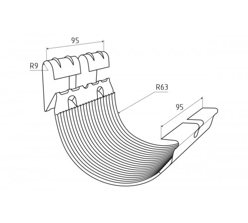 Соединитель желоба Pural RAL 3005