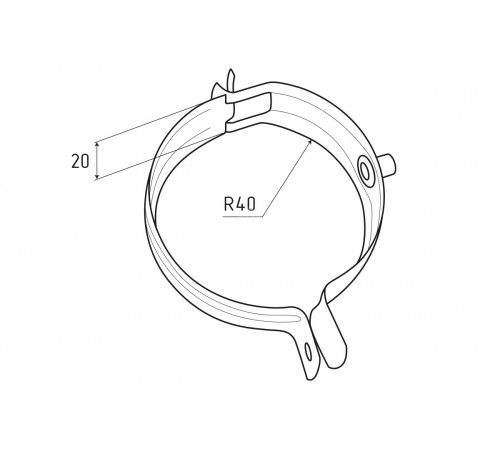 Кронштейн трубы MAT двусторонний RAL 7024