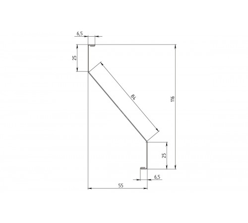 Ламель Classic 0.5 MAT RAL 9005