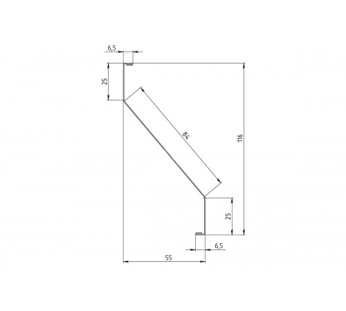 Ламель Classic с микрогофрой 0.5 MAT RAL 9005