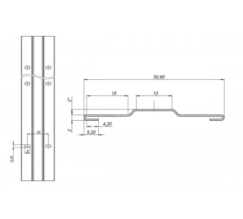 Планка усиливающая 0.5 Полиэстер RAL 6020