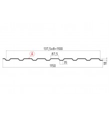 Профнастил стеновой С-20А 0.45 Zn