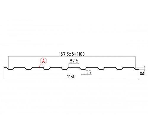 Профнастил стеновой С-20А 0.5 Pural RAL 7024